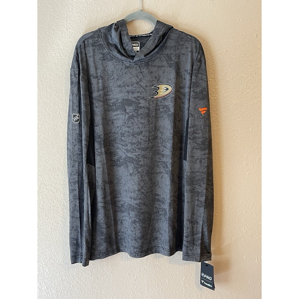 Men's 2XL NWT Anaheim Ducks Fanatics Authentic Pro Rink Camo Hoodie
